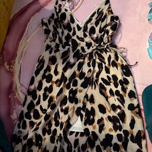 Millibon Leopard Print Maxi Dress